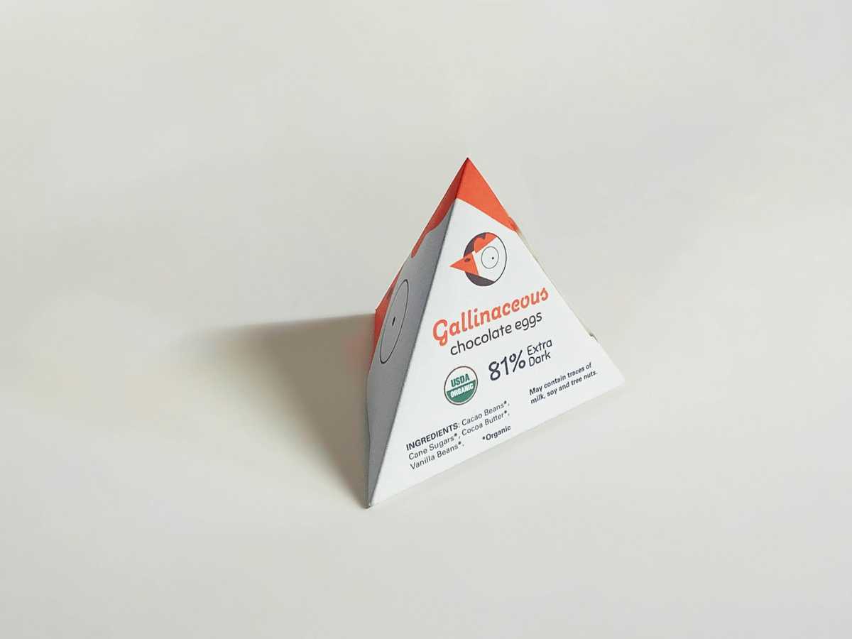 Gallinaceous chocolate eggs packaging picture