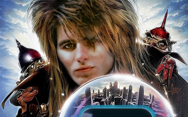 Brad as the Goblin King in the Labyrinth movie poster.