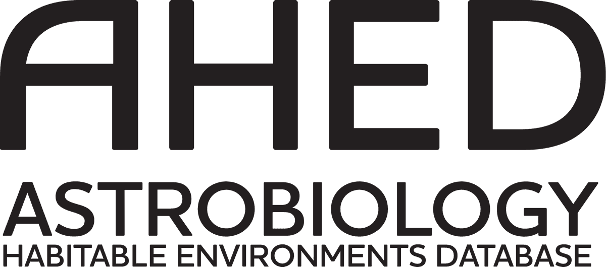 'Image of Astrobiology Habitable Environments Database Astrobiology Habitable Environemnts Database wordmark'